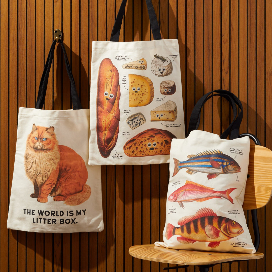 Googly Food Canvas Tote