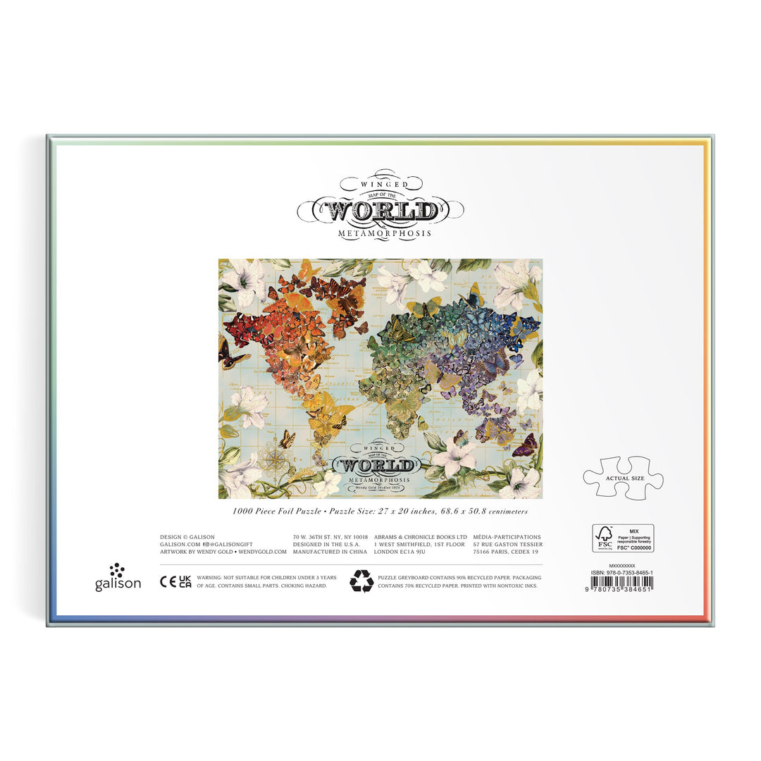 Wendy Gold Winged Metamorphosis 1000 Piece Foil Puzzle