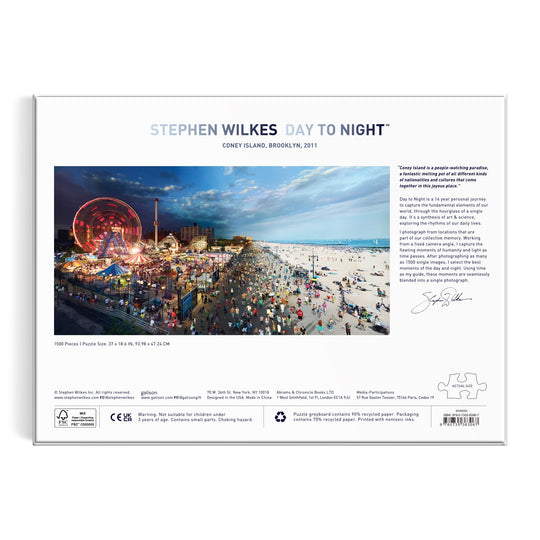 Stephen Wilkes Day To Night Coney Island 1500 Piece Puzzle