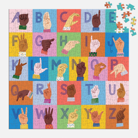 American Sign Language Alphabet 500 Piece Family Puzzle Puzzles Sarah Walsh 