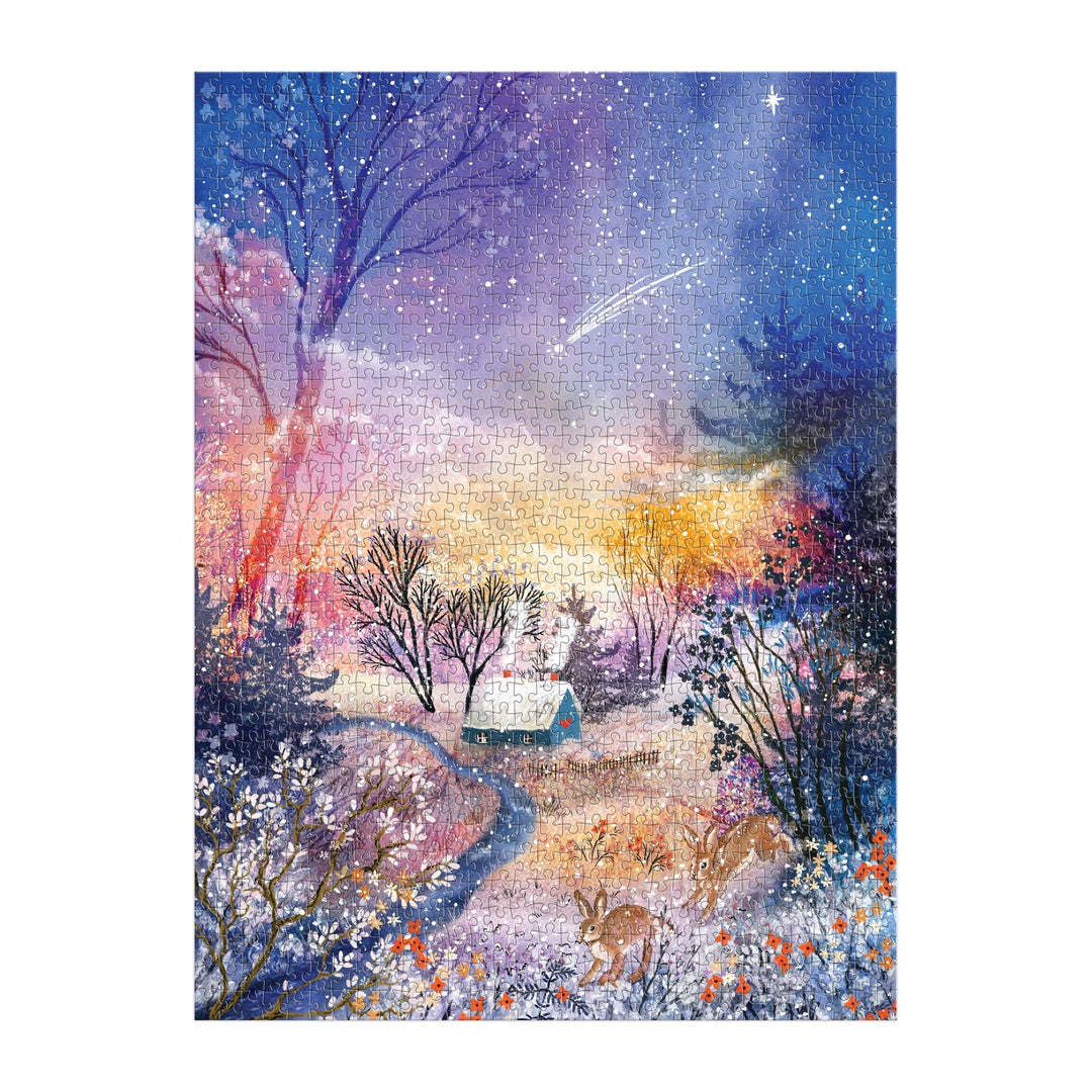 Enchanted Snowfall 1000 Piece Puzzle Jigsaw Puzzle Laivi Põder 