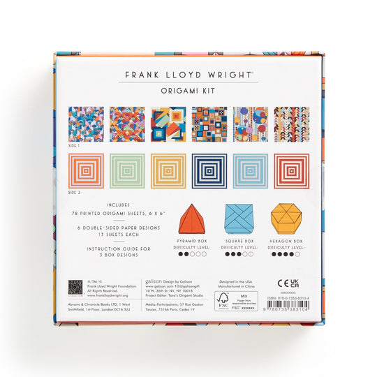 Frank Lloyd Wright Origami Kit Origami Kit Frank Lloyd Wright 