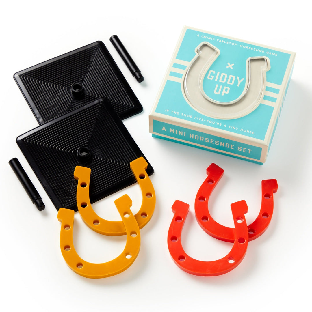 Giddy Up Tabletop Horseshoes Game Games Brass Monkey Goods 