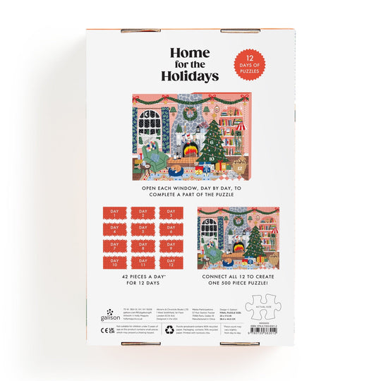 Home for the Holidays 500 Piece Advent Puzzle Calendar Jigsaw Puzzle Holly Maguire 