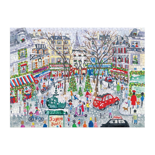 Michael Storrings Christmas in Paris 1000 Piece Foil Puzzle Jigsaw Puzzle Michael Storrings 