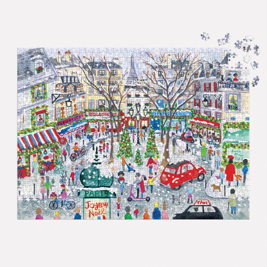 Michael Storrings Christmas in Paris 1000 Piece Foil Puzzle Jigsaw Puzzle Michael Storrings 