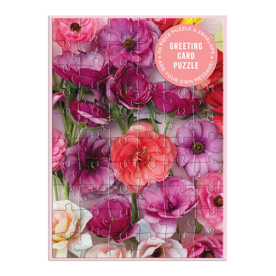 Ranunculus Greeting Card Puzzle Jigsaw Puzzle Christine Chitnis 