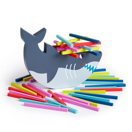Shark Stack-up! Wooden Balancing Game Table Top Game Kristin Carder 