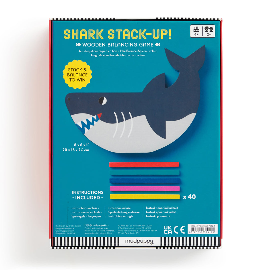 Shark Stack-up! Wooden Balancing Game Table Top Game Kristin Carder 