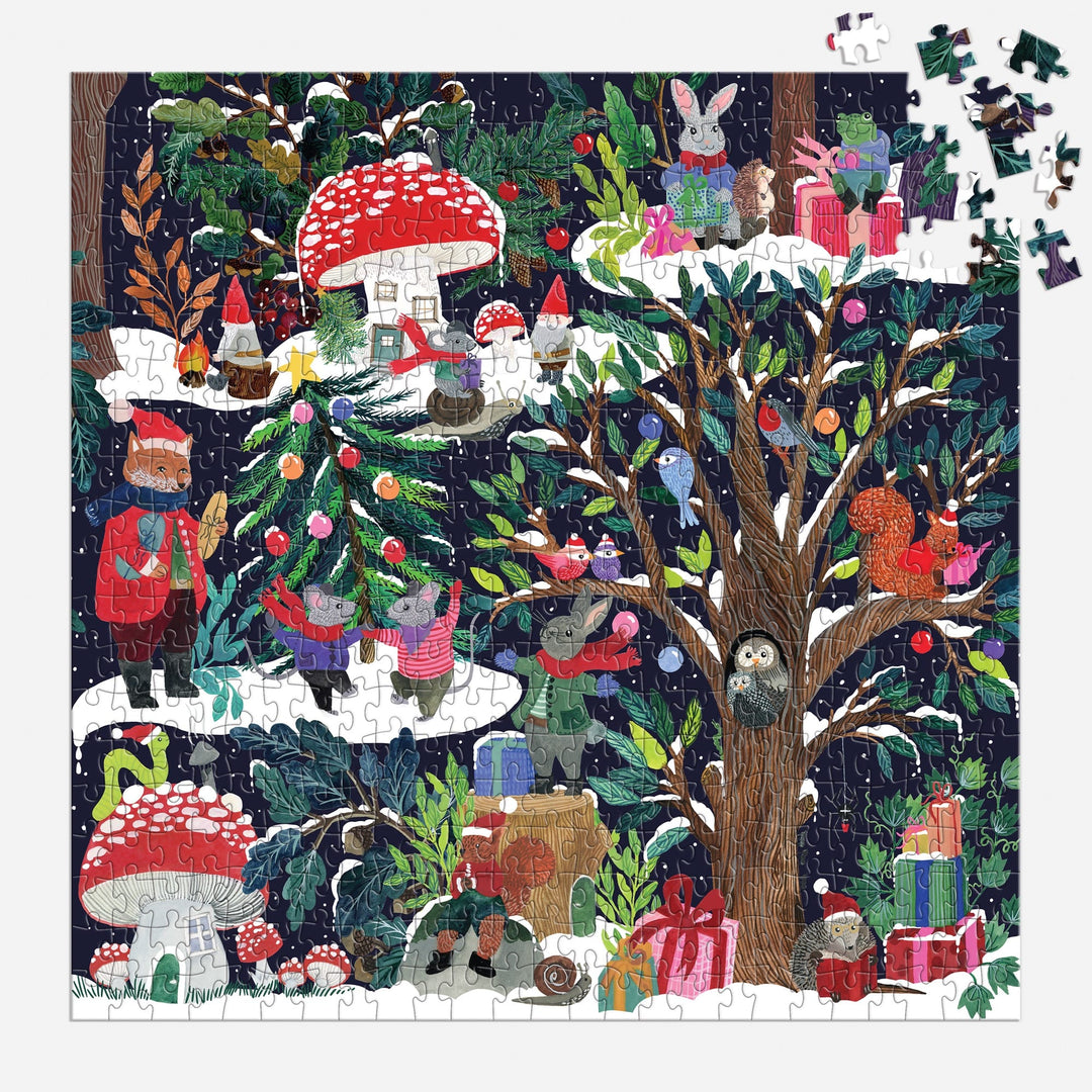 Yuletide Forest 500 Piece Puzzle Jigsaw Puzzle Galison 