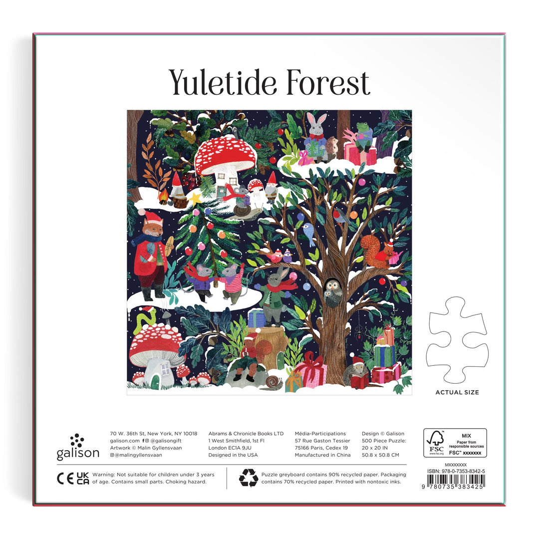 Yuletide Forest 500 Piece Puzzle Jigsaw Puzzle Galison 