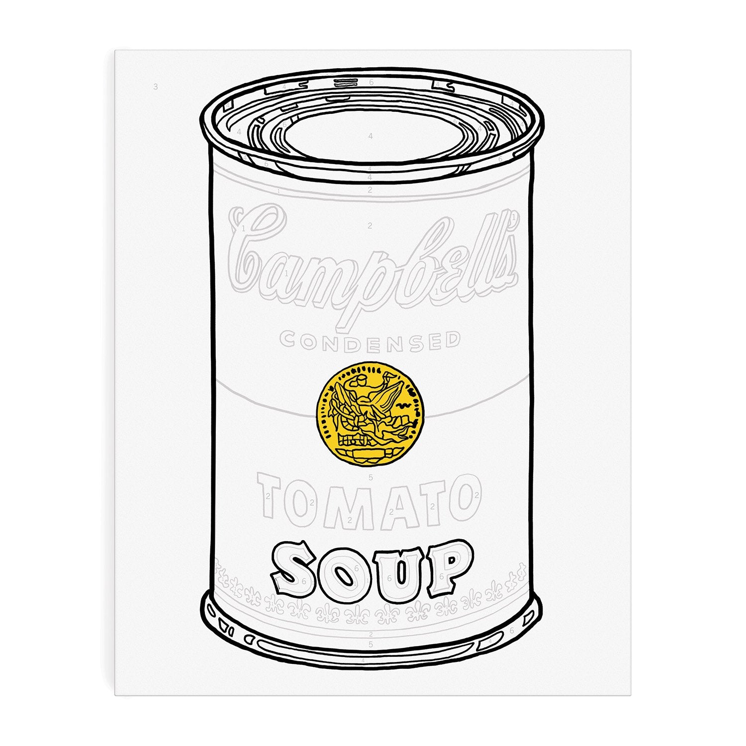 Andy Warhol Soup Can Paint By Number Kit Galison   Andy Warhol Soup Can Paint By Number Kit Paint By Number Kits Andy Warhol 137122 