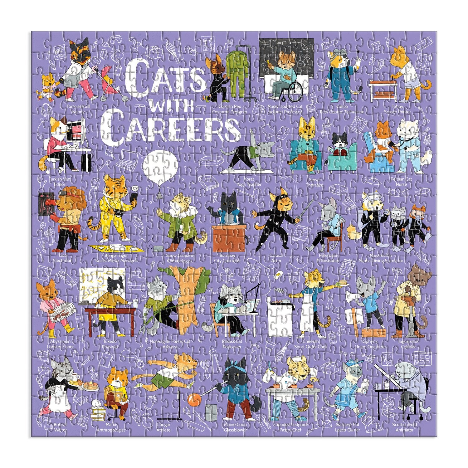 Cats with CareersÊ500 Piece Puzzle | Galison