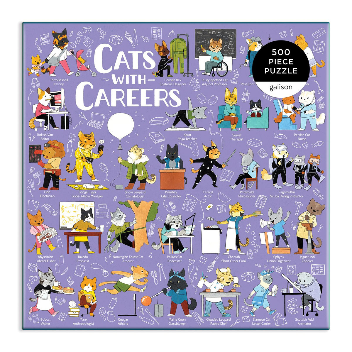 Cats with Careers 500 Piece Jigsaw Puzzle