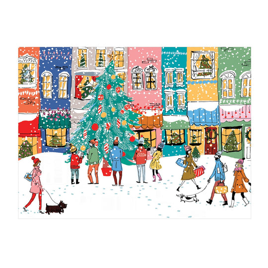 Christmas Carolers Square Boxed 1000 Piece Puzzle Holiday 1000 Piece Puzzles Galison 