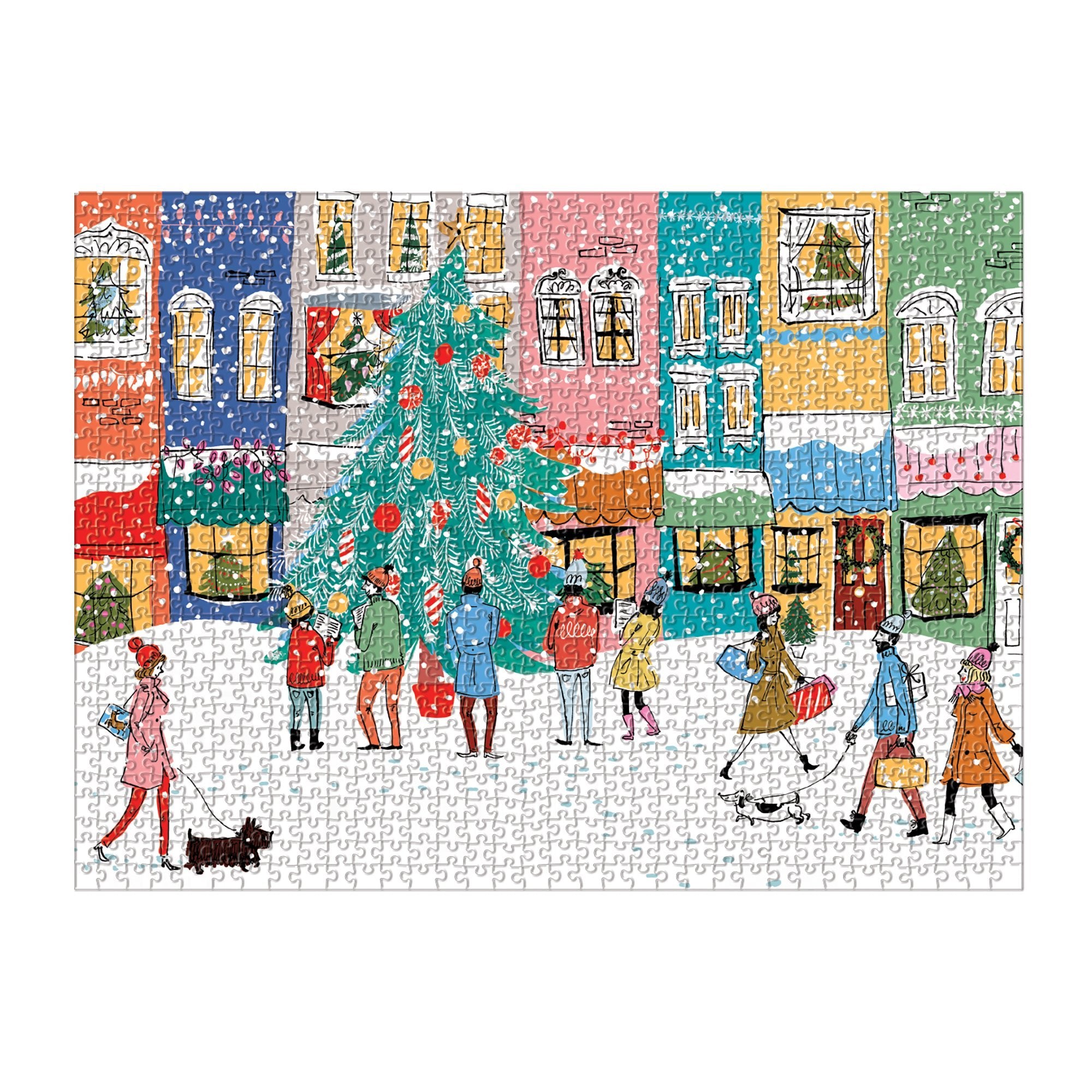 Christmas Carolers Square Boxed 1000 Piece Puzzle | Galison