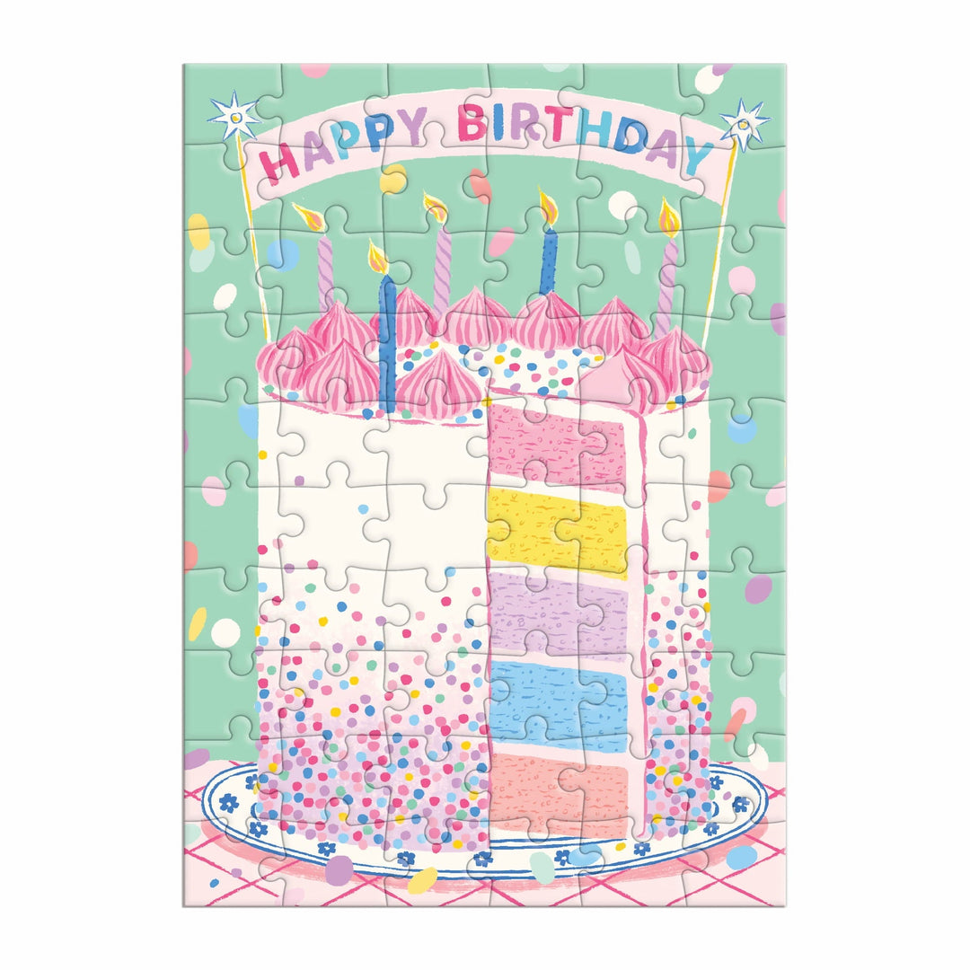 Confetti Birthday Cake Greeting Card Puzzle Emily Taylor 