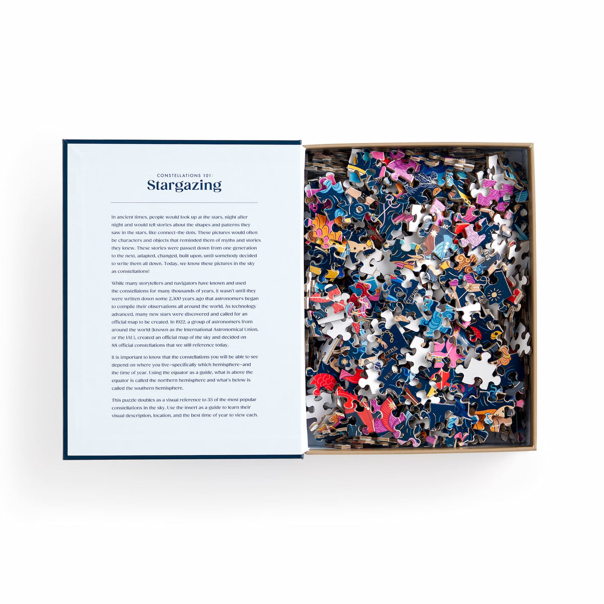 Constellations 101: Stargazing 500 Piece Book Puzzle – Galison
