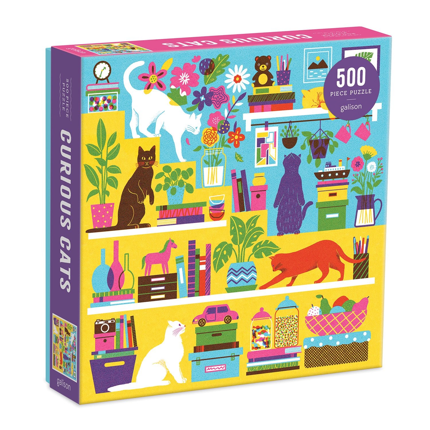 Curious Cats 500 Piece Puzzle | Galison