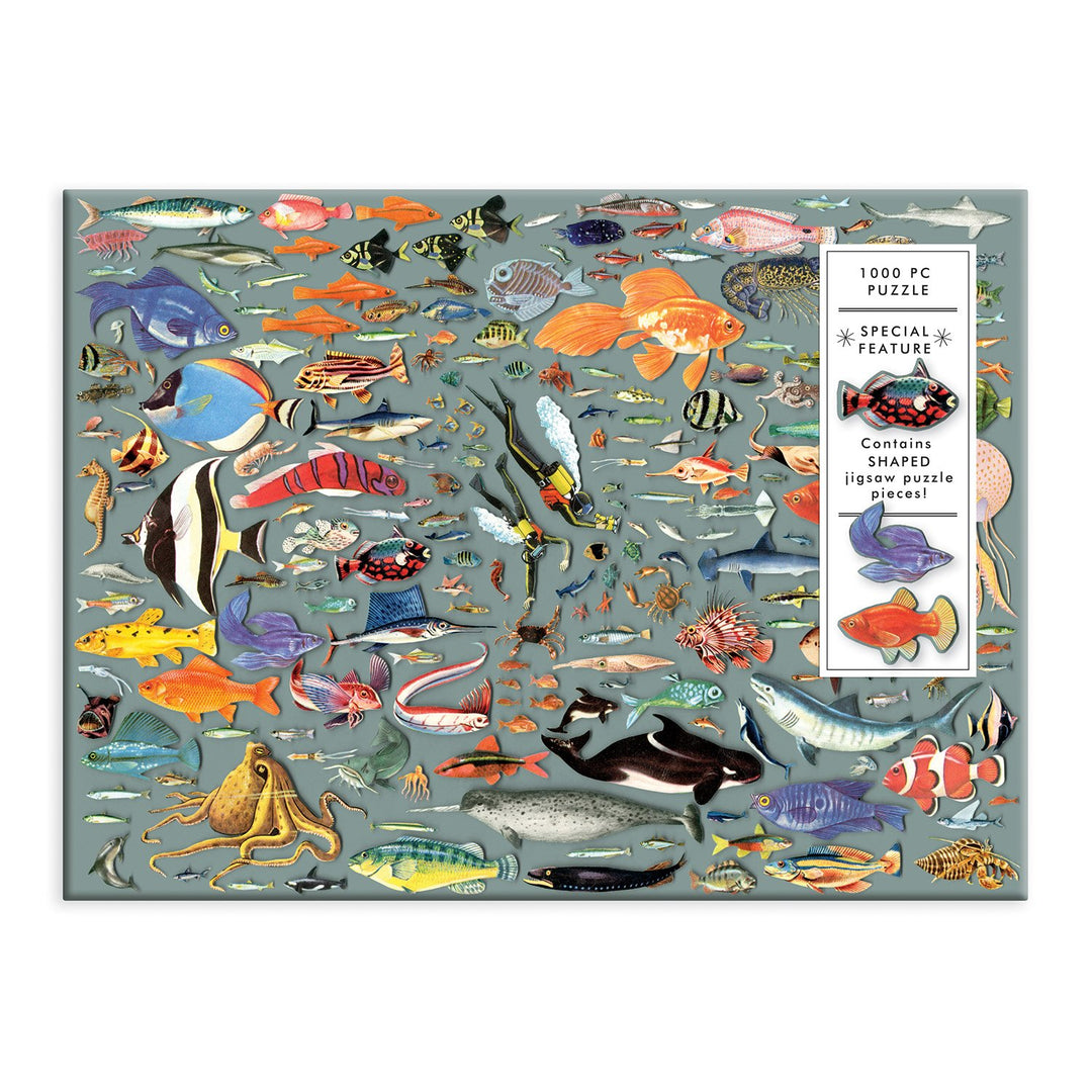 Deepest Dive 1000 Piece Puzzle with Shaped Pieces 1000 Piece Puzzles Ben Giles Collection 