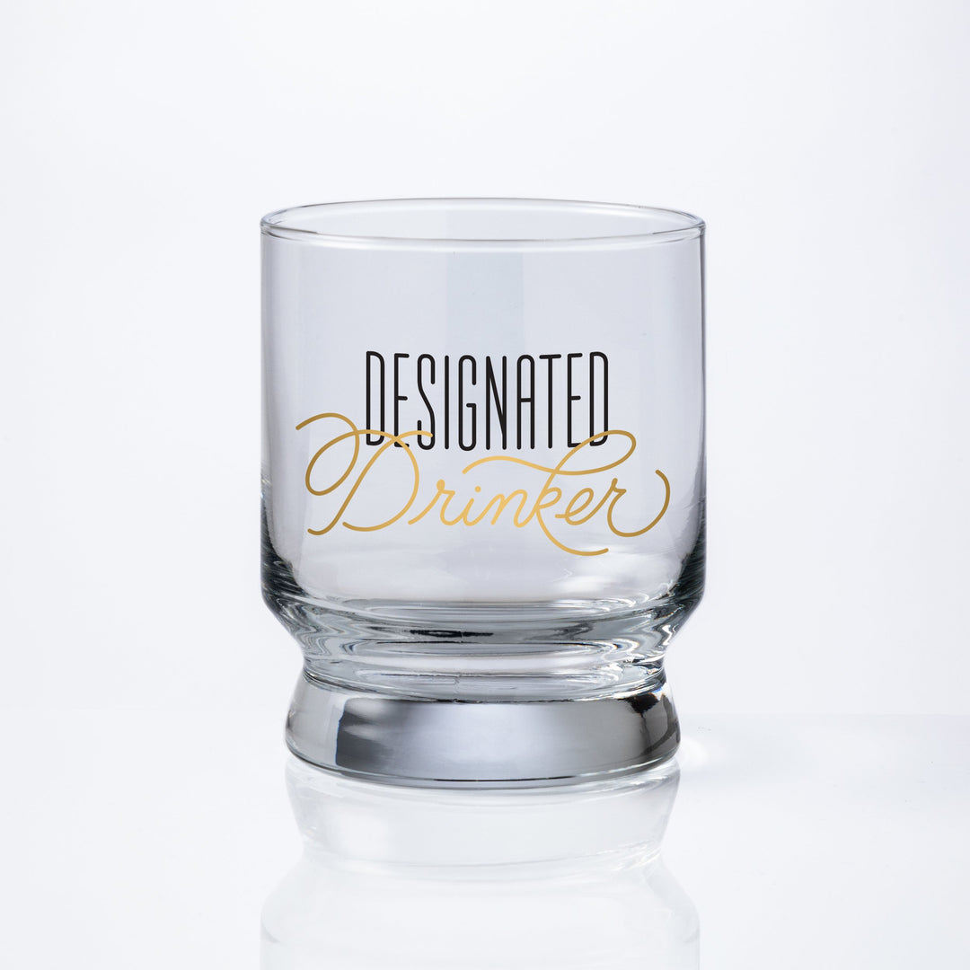 Designated Drinker Lowball Glass Lowball Glass Brass Monkey 