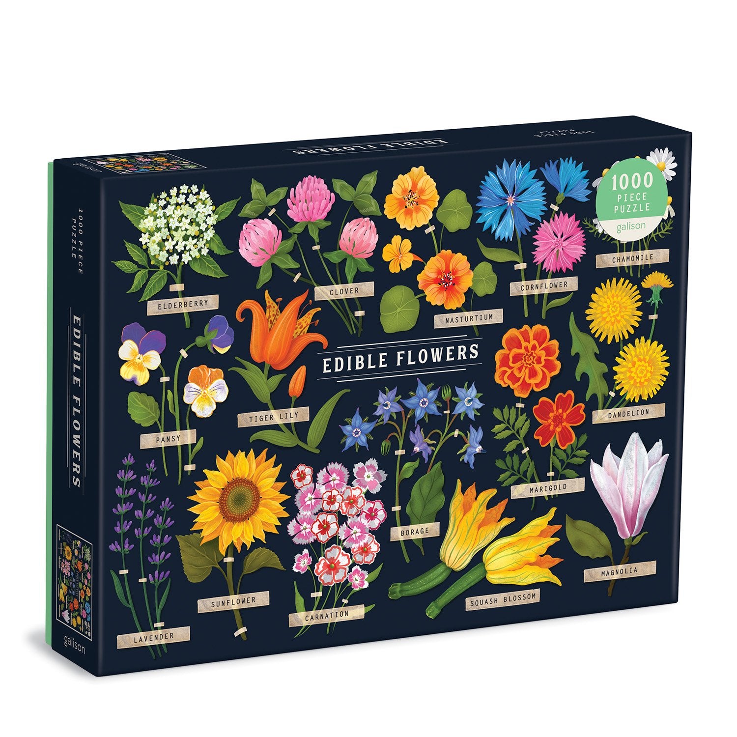 Edible Flowers 1000 Piece Puzzle Galison