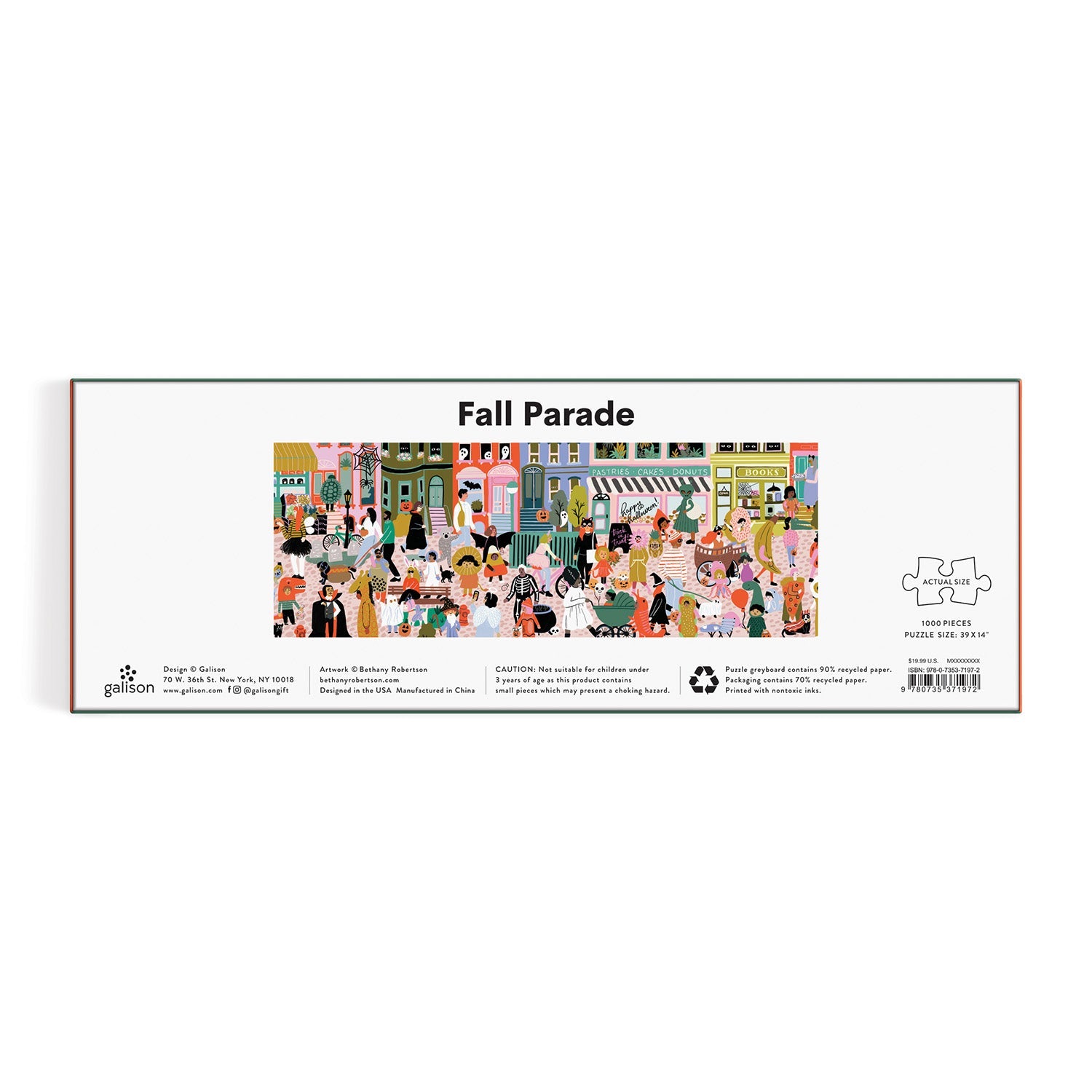 Fall Halloween Parade 1000 Piece Panoramic Puzzle