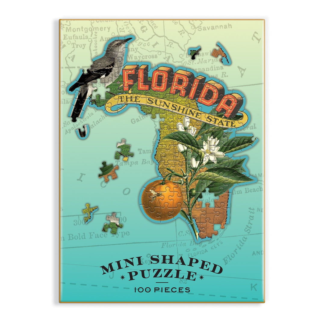 Florida Mini Shaped Jigsaw Puzzle 100 Piece Puzzles Wendy Gold 