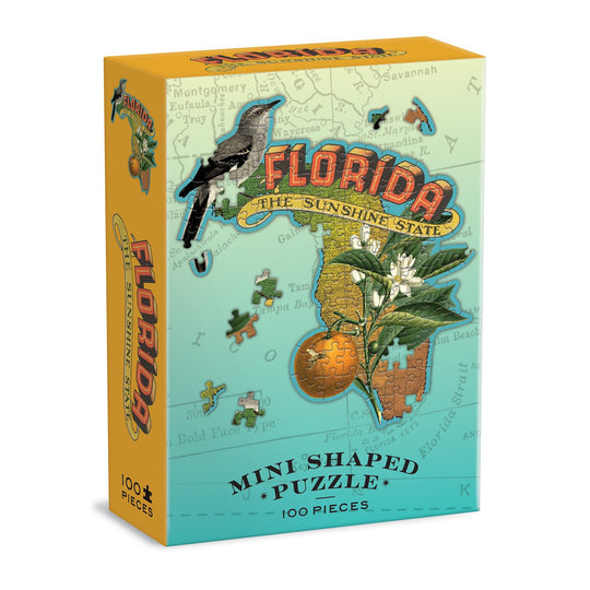 Florida Mini Shaped Jigsaw Puzzle 100 Piece Puzzles Wendy Gold 