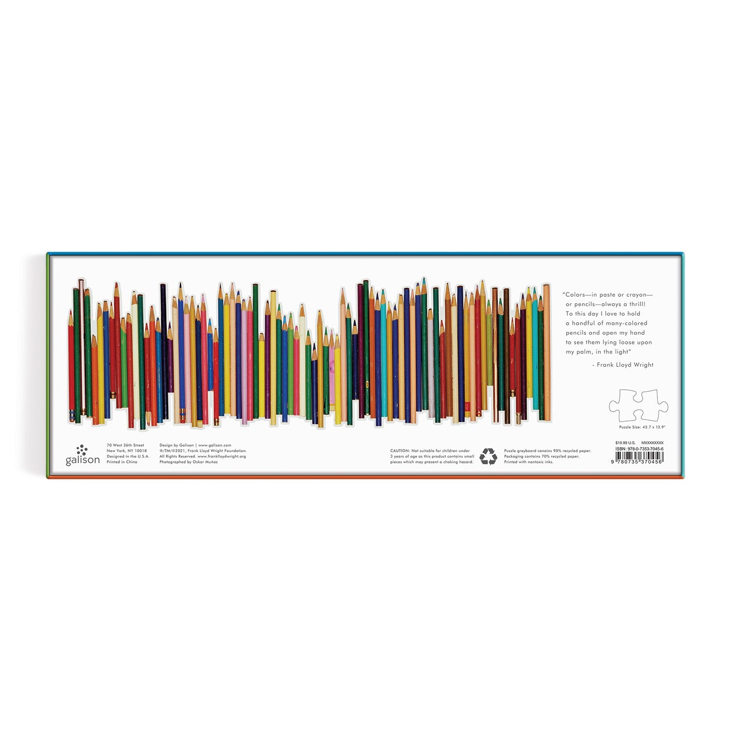 Frank Lloyd Wright Colored Pencil Set with Sharpener