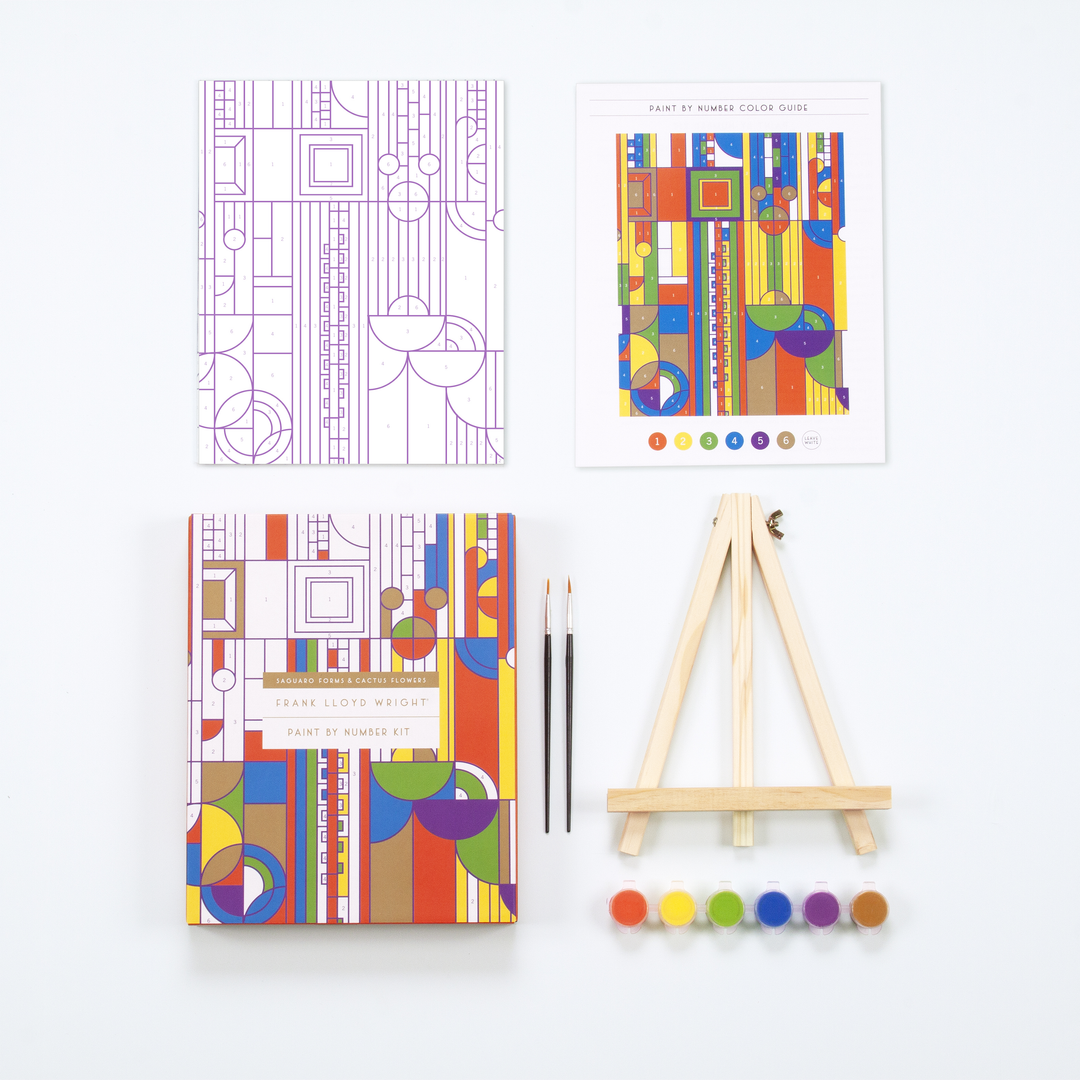 Frank Lloyd Wright Saguaro Cactus and Forms Paint By Number Kit Paint By Number Kits Frank Lloyd Wright 