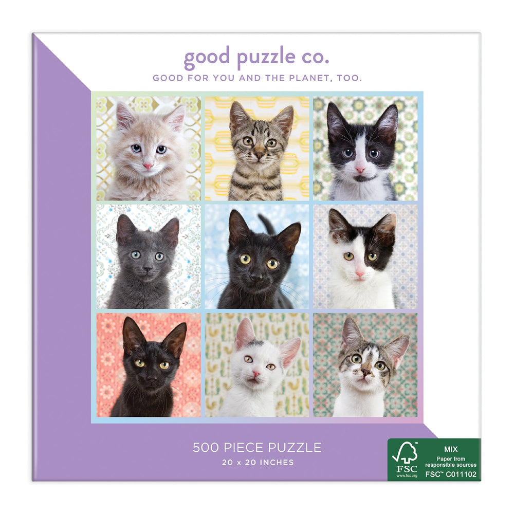 Good Puzzle Co. Cat Portraits 500pc Puzzle Galison 