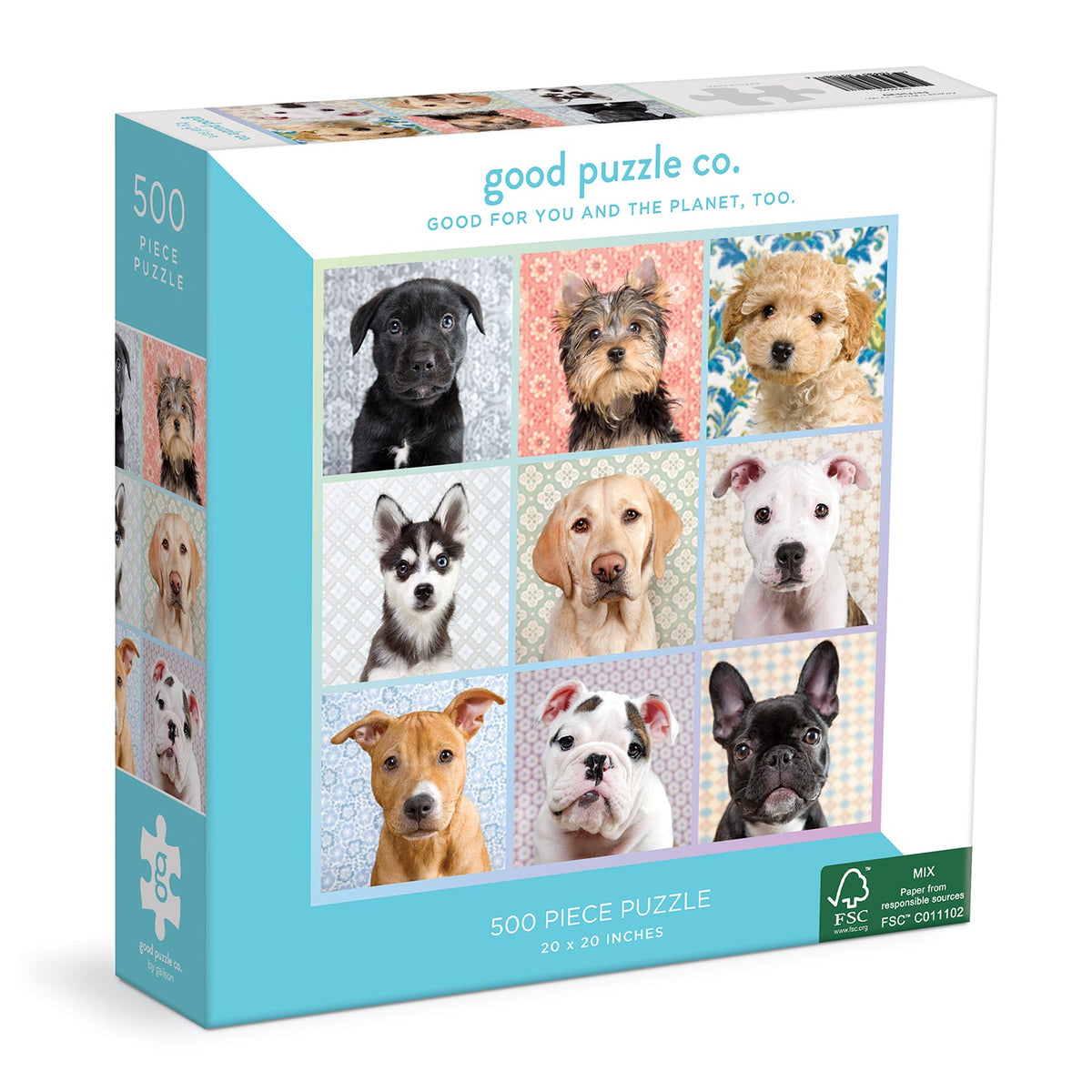 Paper Dogs 750 Piece Shaped Puzzle - Galison