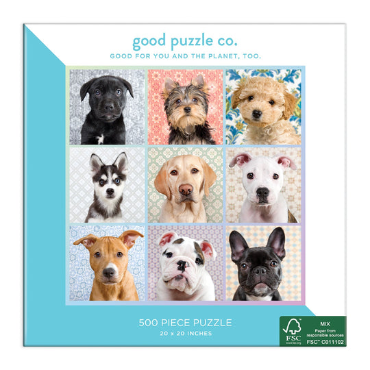 Good Puzzle Co. Dog Portraits 500pc Puzzle 500 Piece Puzzles Galison 