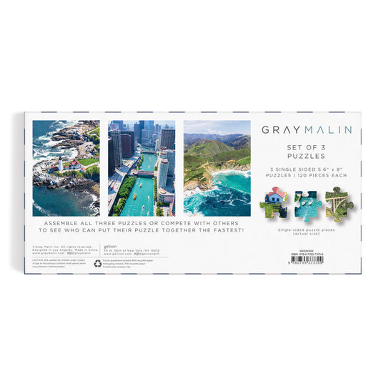 Gray Malin The USA Aerials 3-in-1 Puzzle Set Puzzles Gray Malin 