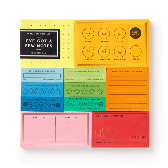 I've Got A Few Notes Tear-off Notepad Set Memo Pads Brass Monkey 