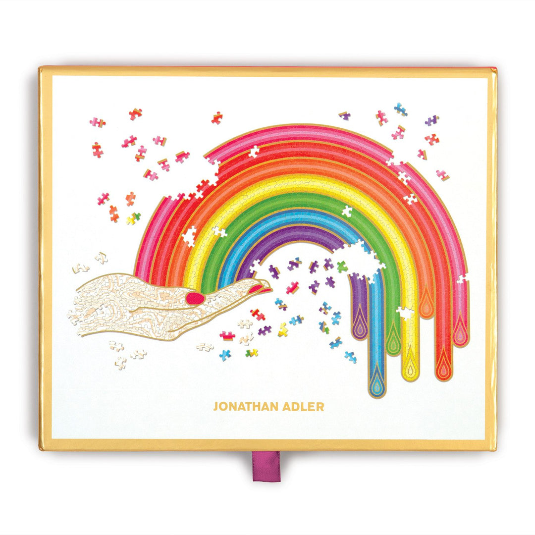 Jonathan Adler Rainbow Hand 750 Piece Shaped Puzzle Shaped Puzzles Galison 