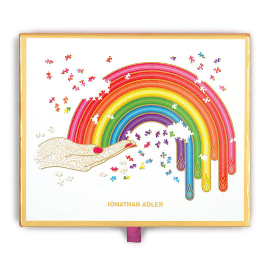 Jonathan Adler Rainbow Hand 750 Piece Shaped Puzzle Shaped Puzzles Galison 