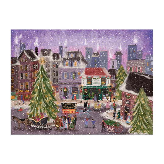 Joy Laforme Christmas Square 1000 Piece Puzzle in Square Box Galison 