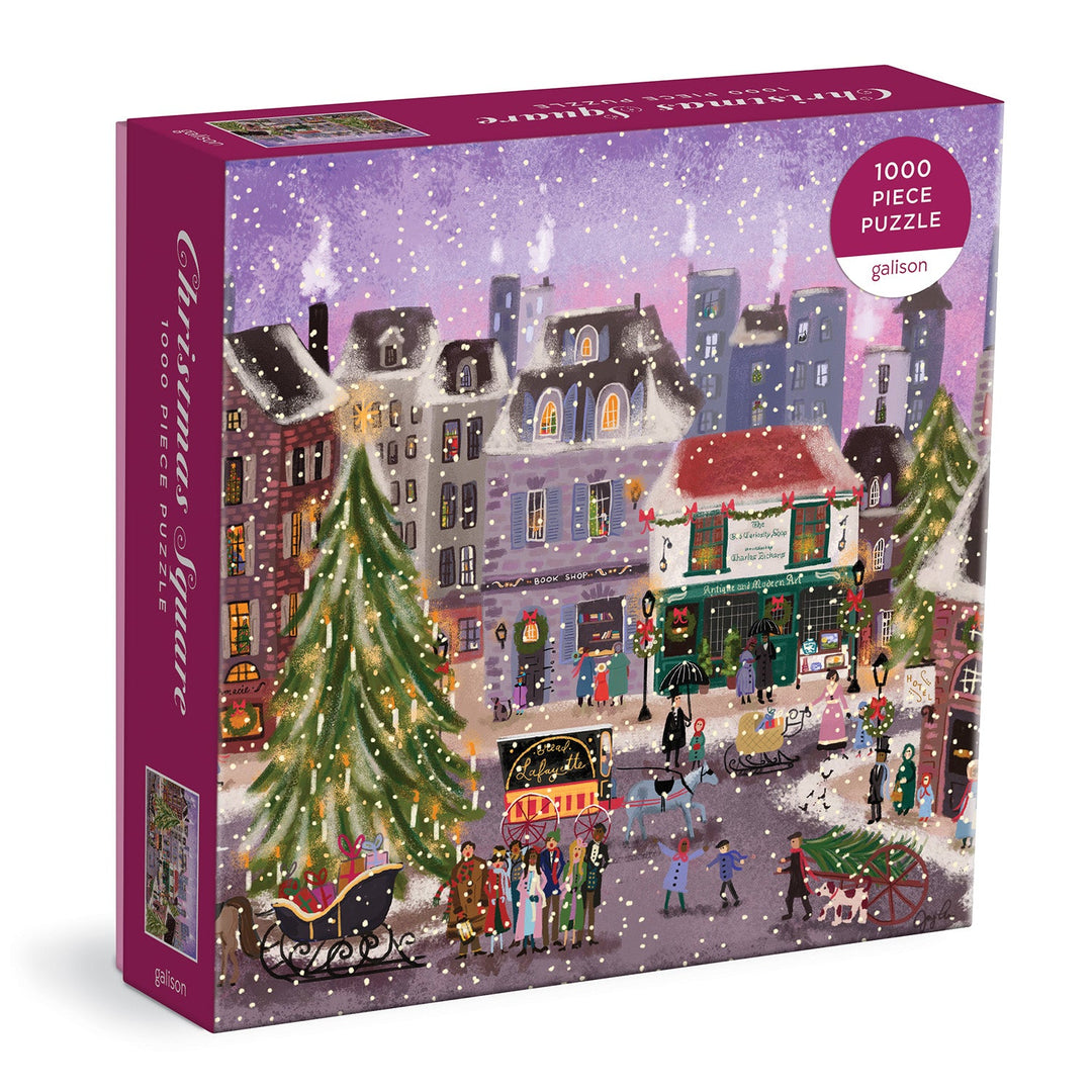 Joy Laforme Christmas Square 1000 Piece Puzzle in Square Box Galison 