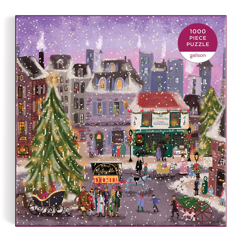 Joy Laforme Christmas Square 1000 Piece Puzzle in Square Box Galison 