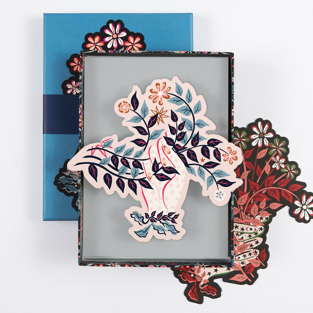 Liberty Ianthe Hand Shaped Notecard Set Greeting Cards Liberty London 