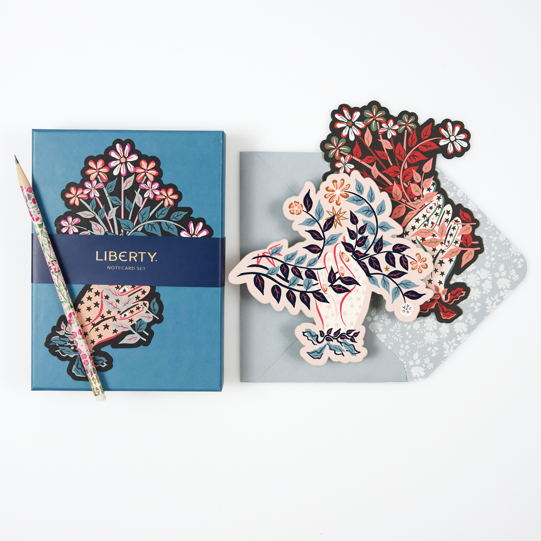 Liberty Ianthe Hand Shaped Notecard Set Greeting Cards Liberty London 