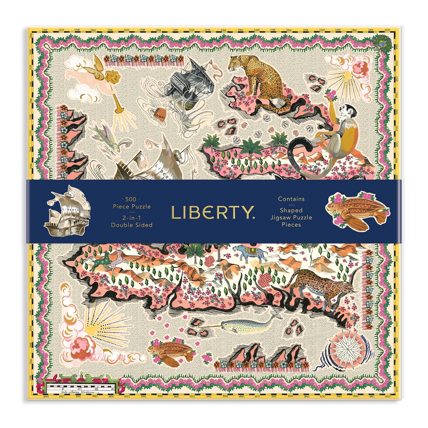 Liberty London Maxine 500 Piece Double Sided Puzzle With Shaped 