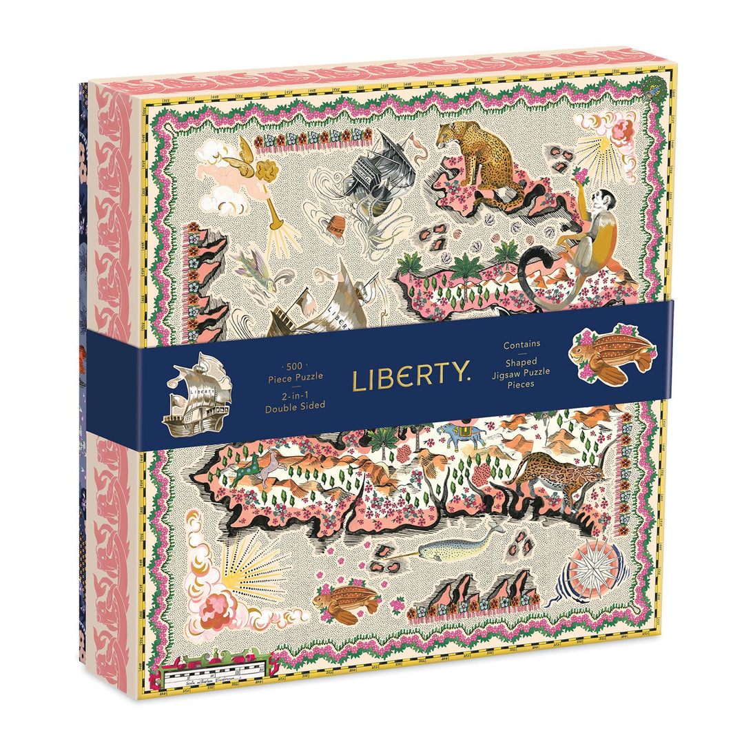 Liberty London Maxine 500 Piece Double Sided Puzzle With Shaped Pieces Double Sided 500 Piece Puzzle Liberty London 