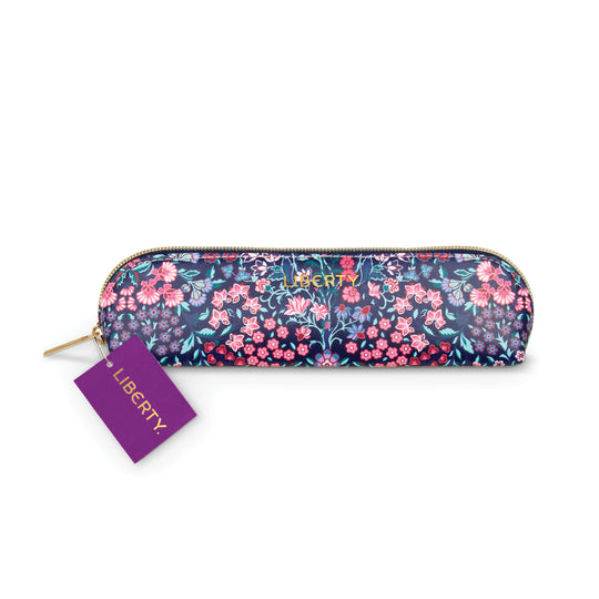 Liberty Tanjore Gardens Tile Navy Pencil Case Galison 