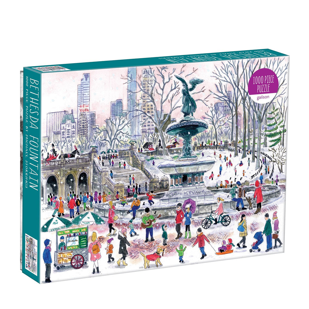 Michael Storrings Bethesda Fountain 1000 Piece Jigsaw Puzzle Holiday 1000 Piece Puzzles Michael Storrings Collection 