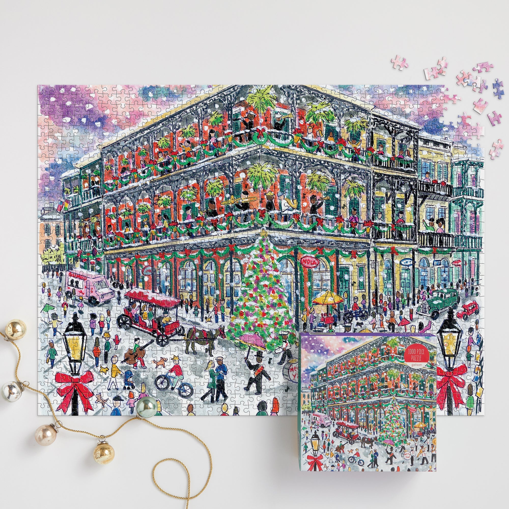 Michael Storrings Christmas in New Orleans 1000 Piece Puzzle