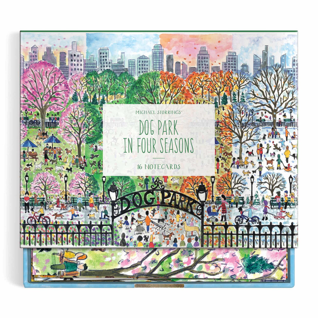 Michael Storrings Dog Park in Four Seasons Greeting Card Assortment Michael Storrings 