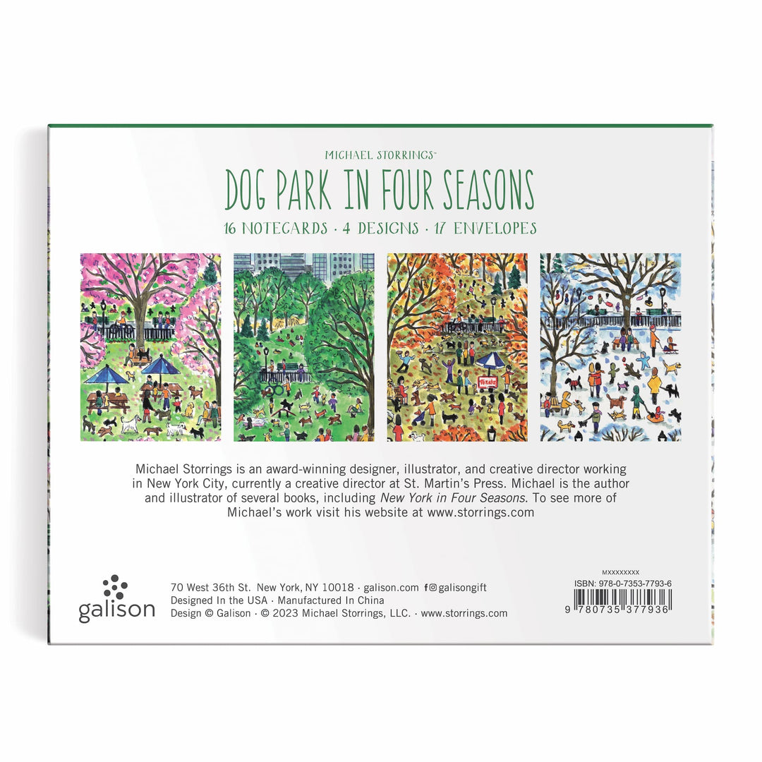 Michael Storrings Dog Park in Four Seasons Greeting Card Assortment Michael Storrings 